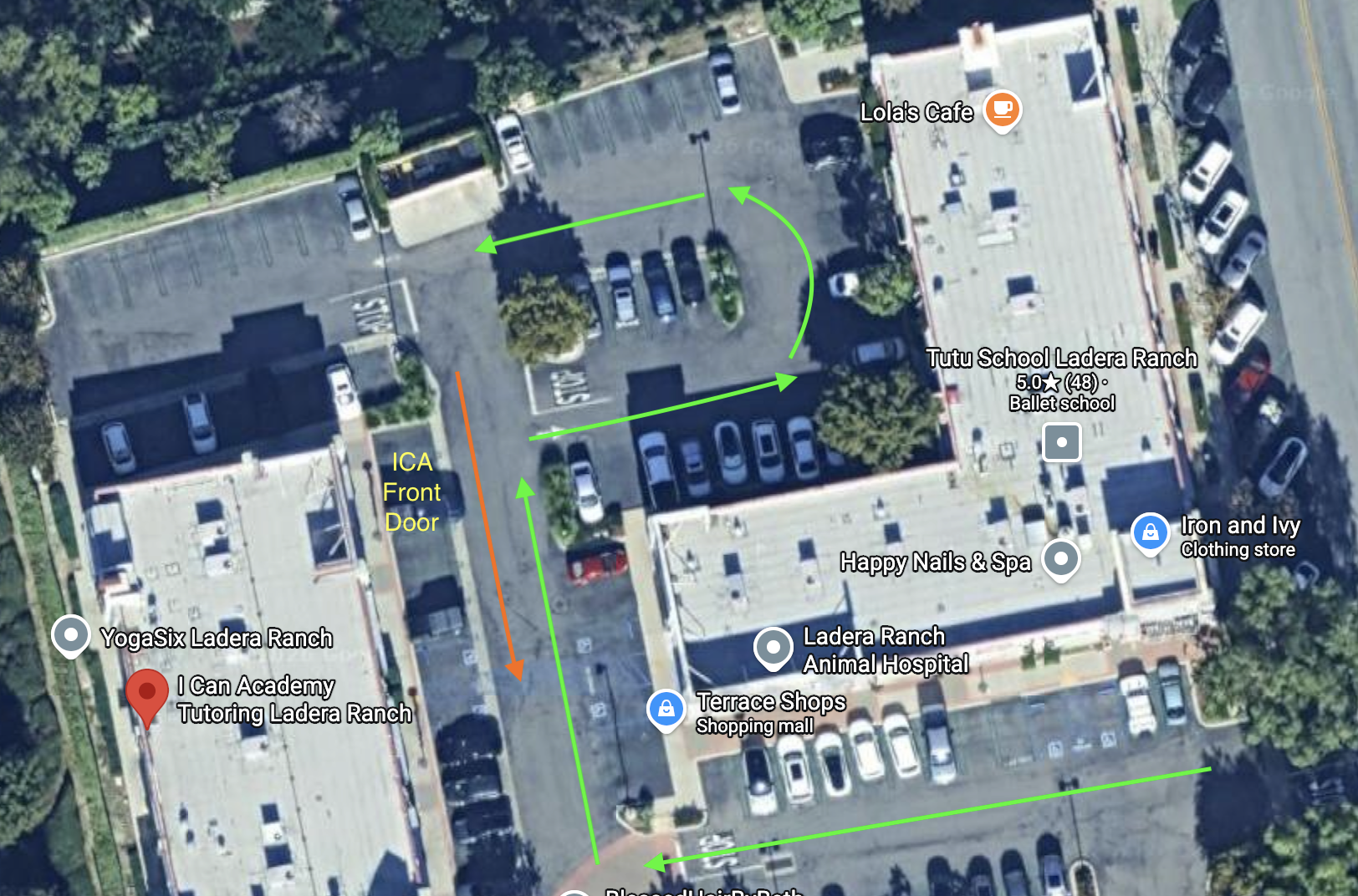 parking and drop off procedures for i can academy in ladera ranch